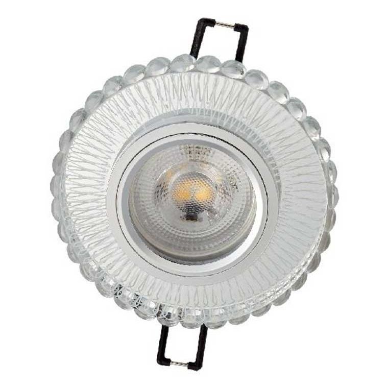 CATA CT-6669 Fulya Şeffaf-Krom Kristal Spot Kasası