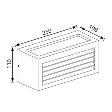 JUPITER JW934 AN Antrasit Dış Mekan Aplik - Metal - E27 Duylu