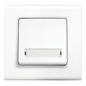 VİKO Linnera/Rollina 90440027 Işıklı Etiketli Zil Anahtarı [Beyaz]