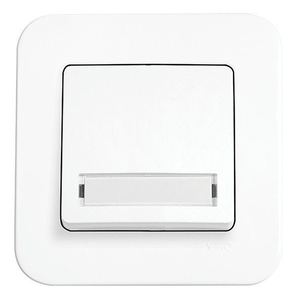 VİKO Linnera/Rollina 90440027 Işıklı Etiketli Zil Anahtarı [Beyaz]