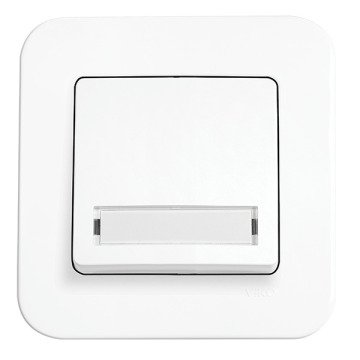 VİKO Linnera/Rollina 90440027 Işıklı Etiketli Zil Anahtarı [Beyaz]