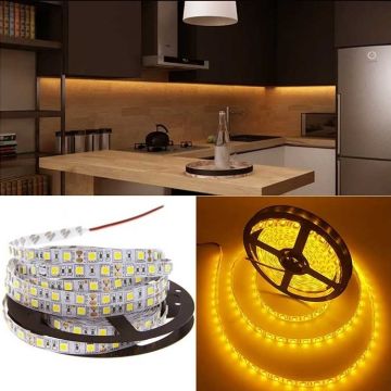 ACK AS01-02508 5 Metre 12 Volt 120 Ledli Amber Şerit Led - 10 Watt/Metre