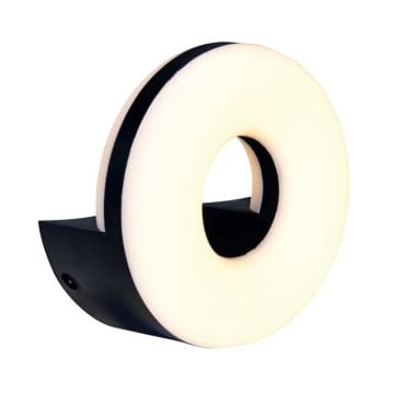HOROZ 076-099-0010 DONUT 10 Watt Siyah Dış Mekan LED Aplik - Plastik Kasa - Ilık Beyaz (4200K)