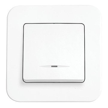 VİKO Linnera/Rollina 90440038 Işıklı İki Kutuplu Anahtar [Beyaz]