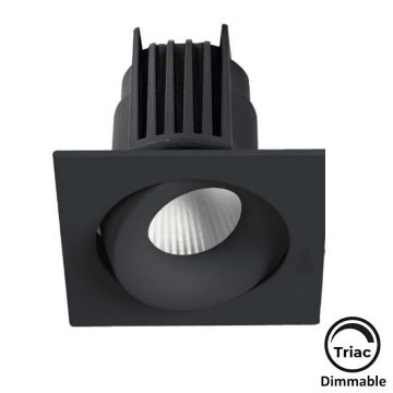 MOLLED MOL6107M Triac Dimli 12 Watt Siyah Kasa Sıva Altı Kare LED Spot (SAMSUNG/OSRAM/PHILIPS LED & EAGLERISE/PHILIPS/LIFUD Driver)
