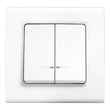 VİKO Linnera/Rollina 90440050 Işıklı Komütatör [Beyaz]