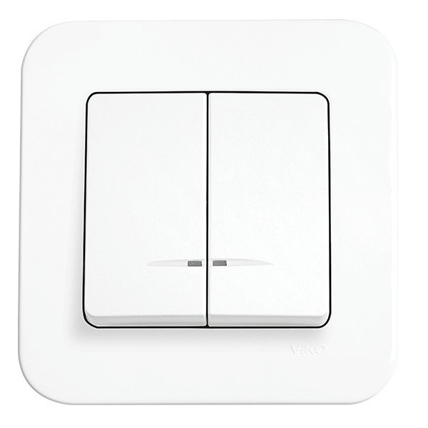 VİKO Linnera/Rollina 90440050 Işıklı Komütatör [Beyaz]