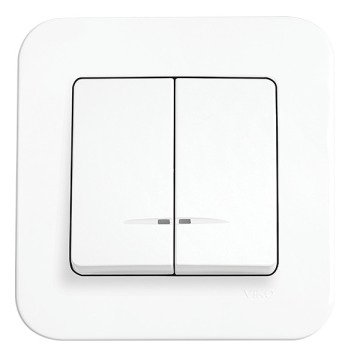 VİKO Linnera/Rollina 90440050 Işıklı Komütatör [Beyaz]