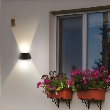 ACK AG40-00102 9 Watt Siyah Dış Mekan LED Aplik - OSRAM LED - IP54 - Gün Işığı (3000K) - Metal Gövde