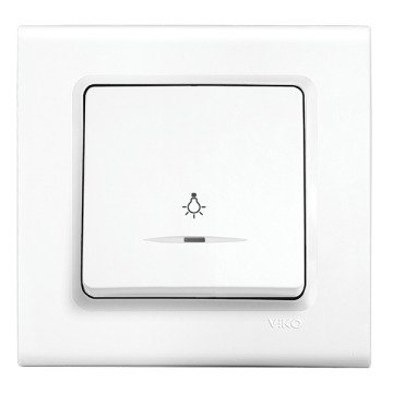 VİKO Linnera/Rollina 90440014 Işıklı Light Anahtarı [Beyaz]