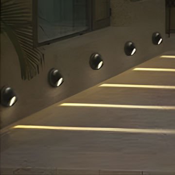 ACK AG40-01502 3.5 Watt Siyah Dış Mekan LED Aplik - OSRAM LED - IP54 - Gün Işığı (3000K) - Metal Gövde