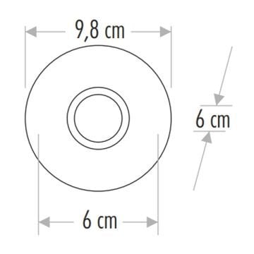 CATA CT-6610 Badem Şeffaf-Krom Kristal Spot Kasası