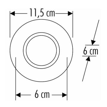 CATA CT-6628 Rina Şeffaf-Krom Kristal Spot Kasası