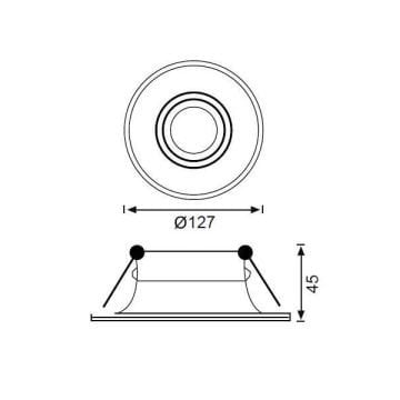 JUPITER JH684 B Beyaz Sıva Altı Yuvarlak Spot Kasası - Metal