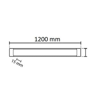 NOAS YL98-1200-S 40 Watt 120 cm Siyah Kasa LED Bant Armatür