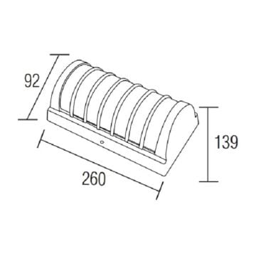 HOROZ 076-061-0024 SWEEP 24 Watt Siyah Dış Mekan LED Aplik - Ilık Beyaz (4200K)