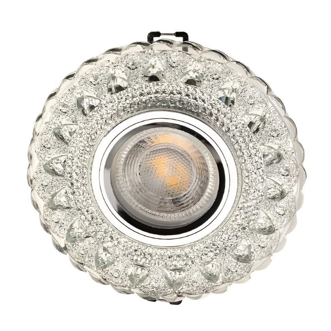 CATA CT-6657 Vera Şeffaf-Krom Cam Spot Kasası