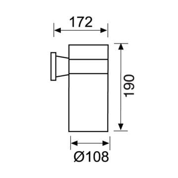 JUPITER JW927 AN Antrasit Tek Yönlü Dış Mekan Aplik - Metal - E27 Duylu