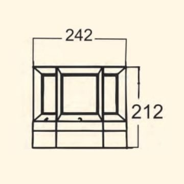 ZİTA 300 Ultra Altıgen Kafesli Set Üstü Aplik - PC Gövde - E27 Duylu - IP54