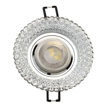 CATA CT-6658 Viola Şeffaf-Krom Cam Spot Kasası