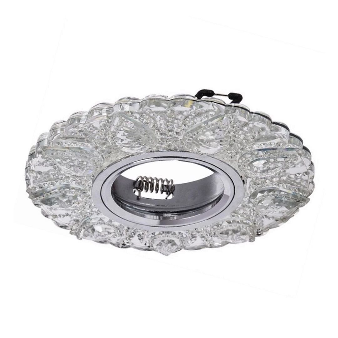 CATA CT-6658 Viola Şeffaf-Krom Cam Spot Kasası