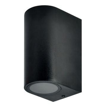 HOROZ 076-066-0001 MAMBA Siyah Çift Yönlü Dış Mekan Aplik (GU10 Duylu- Plastik Kasa)