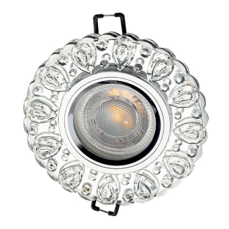 CATA CT-6660 Çınar Şeffaf-Krom Cam Spot Kasası