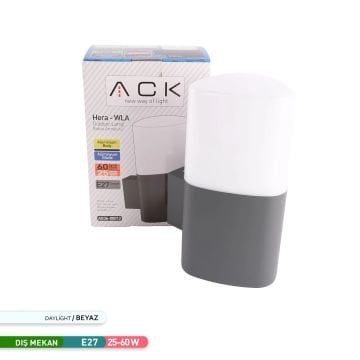 ACK AG36-00012 Siyah Dış Mekan Aplik - Metal Gövde - E27 Duylu
