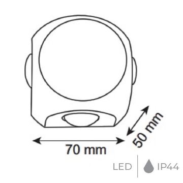 HOROZ 076-094-0004 ETNA 4 Watt Siyah 4 Yönlü Dış Mekan LED Aplik - Plastik Kasa - Ilık Beyaz (4200K)