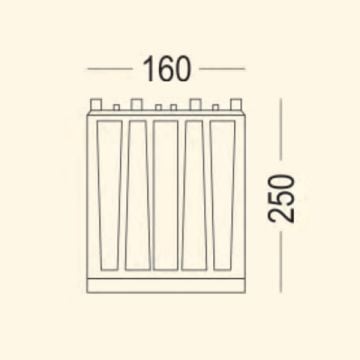 ZİTA 265K Mini Ultra Kale Kafesli Set Üstü Aplik - PC Gövde - E27 Duylu - IP54