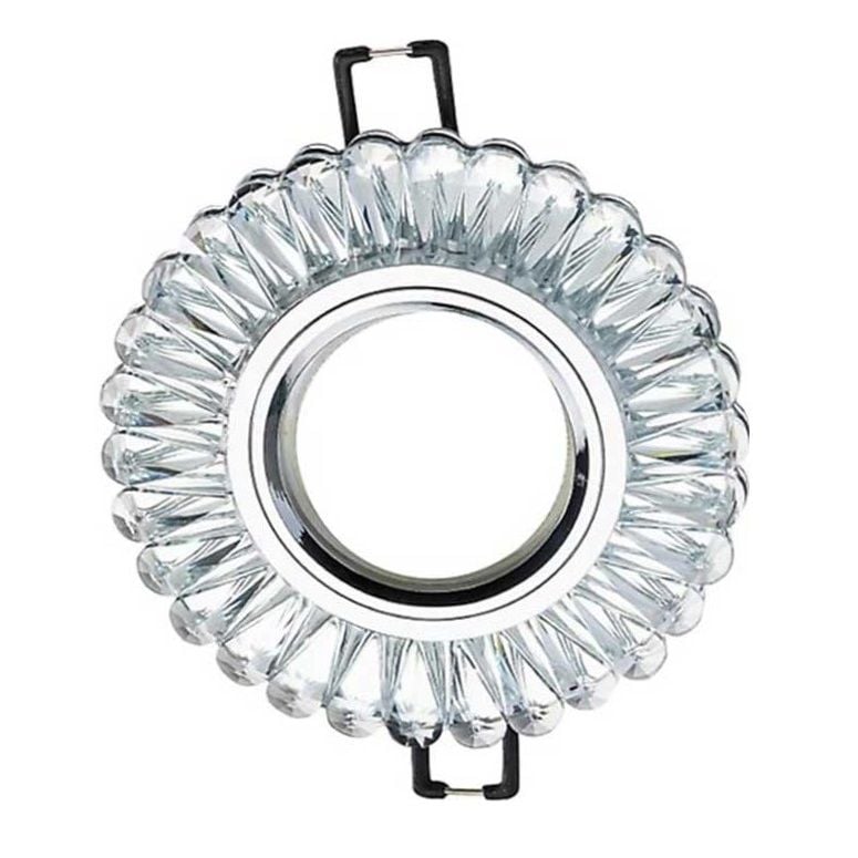 CATA CT-6638 Ateş Şeffaf-Krom Kristal Spot Kasası