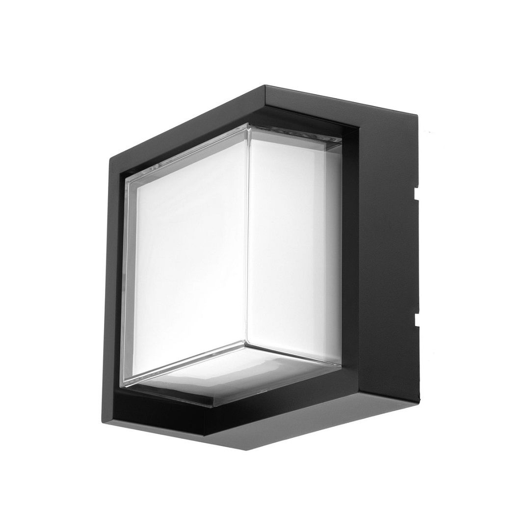 HOROZ 076-020-0005 SUGA 5 Watt Siyah Dış Mekan Kare LED Aplik - Plastik Kasa - Ilık Beyaz (4200K)