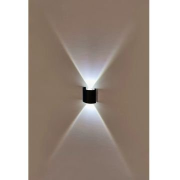 HOROZ 076-039-0002 PROTON 2 Watt Siyah Çift Yönlü Dış Mekan LED Aplik - Ilık Beyaz (4200K)