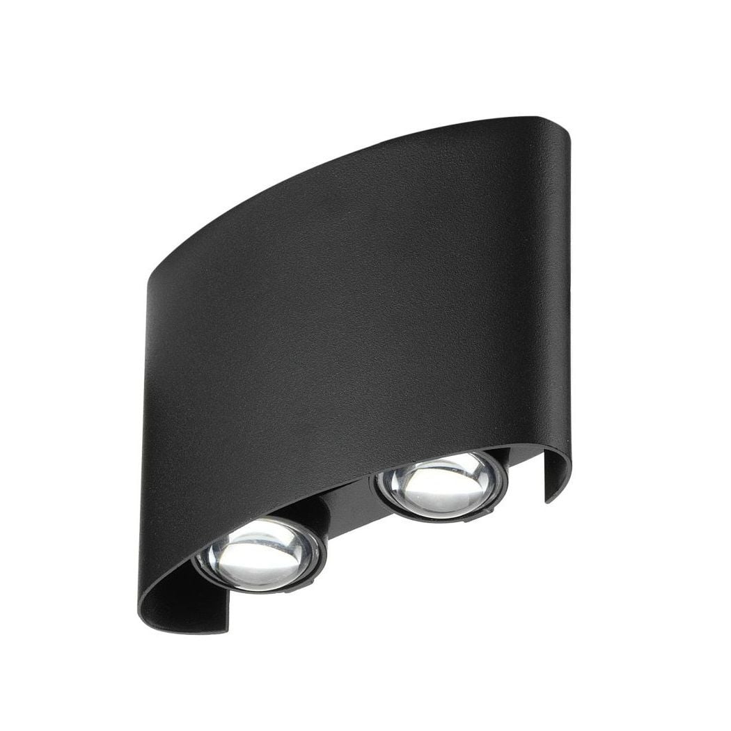 HOROZ 076-039-0004 PROTON 4 Watt Siyah Çift Yönlü Dış Mekan LED Aplik - Plastik Kasa - Ilık Beyaz (4200K)