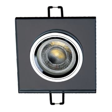 CATA CT-6647 Yeşim Siyah-Krom Kare Cam Spot Kasası