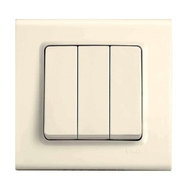 VİKO Linnera/Rollina 90441068 Linnera/Rolline Üçlü Anahtar [Krem]