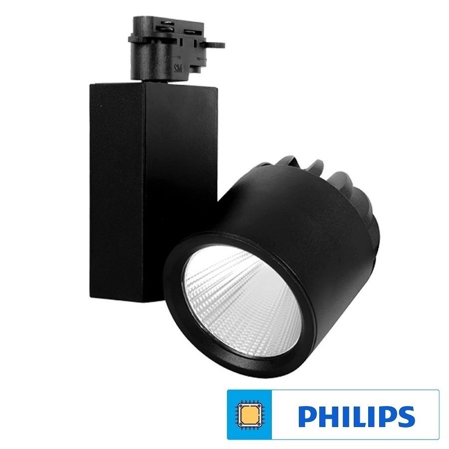 Braytron BD30-20431 Siyah Kasa 40 Watt PHILIPS LED Ray Spot - Beyaz Işık (6500K)