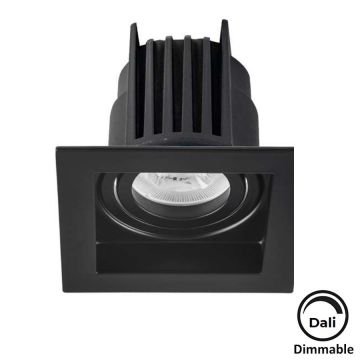 MOLLED MOL1681M Dali Dimli 10 Watt Siyah Kasa Sıva Altı Kare LED Spot (SAMSUNG/OSRAM/PHILIPS LED & EAGLERISE/PHILIPS/LIFUD Driver)