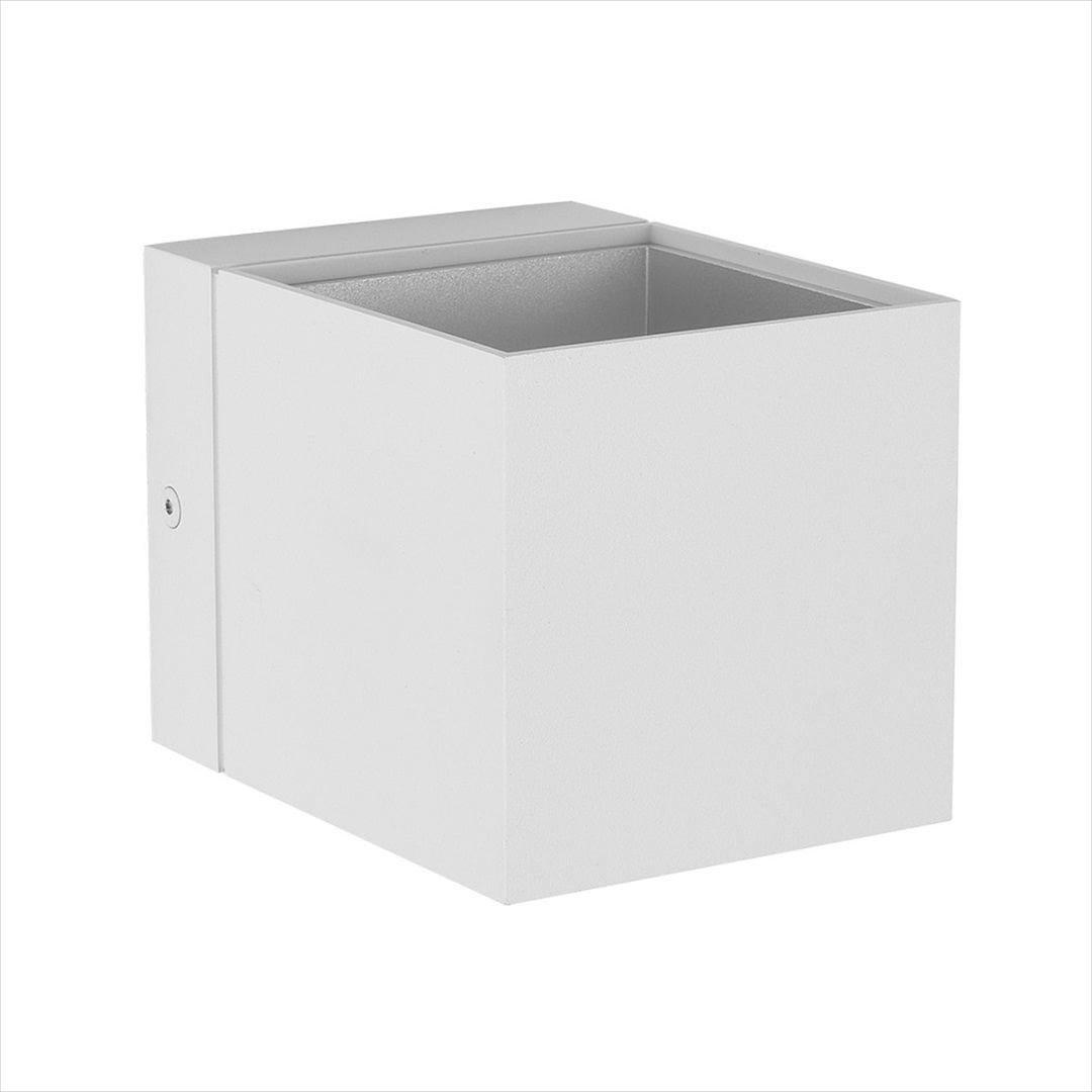 JUPITER LW468 B 2x3 Watt Beyaz Çift Yönlü LED Küp Aplik - Metal - Gün Işığı (3000K)