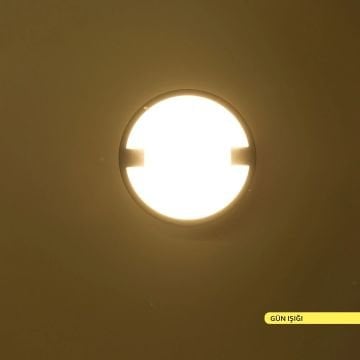 ACK AT10-71801 18 Watt Siyah Dış Mekan Yuvarlak LED Aplik - Gün Işığı (3000K) - IP54