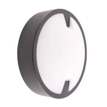 ACK AT10-71801 18 Watt Siyah Dış Mekan Yuvarlak LED Aplik - Gün Işığı (3000K) - IP54