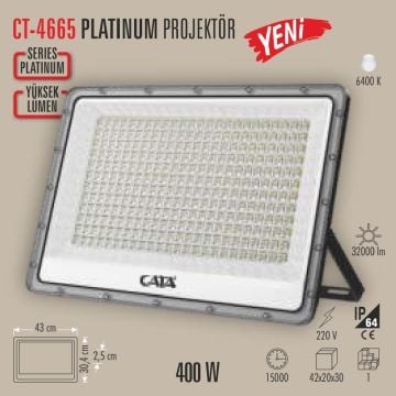 CATA CT-4665 400 Watt LED Projektör - Beyaz Işık (6400K)