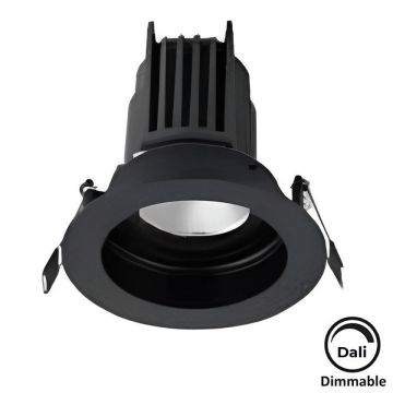 MOLLED MOL1680M Dali Dimli 12 Watt Siyah Kasa Sıva Altı Yuvarlak LED Spot (SAMSUNG/OSRAM/PHILIPS LED & EAGLERISE/PHILIPS/LIFUD Driver)