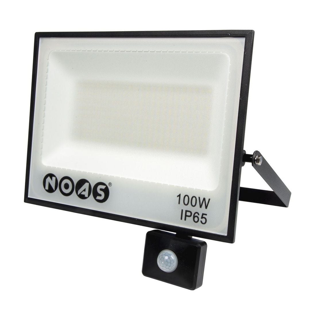 NOAS YL70-0100-S 100 Watt Sensörlü LED Projektör - Beyaz Işık (6500K)