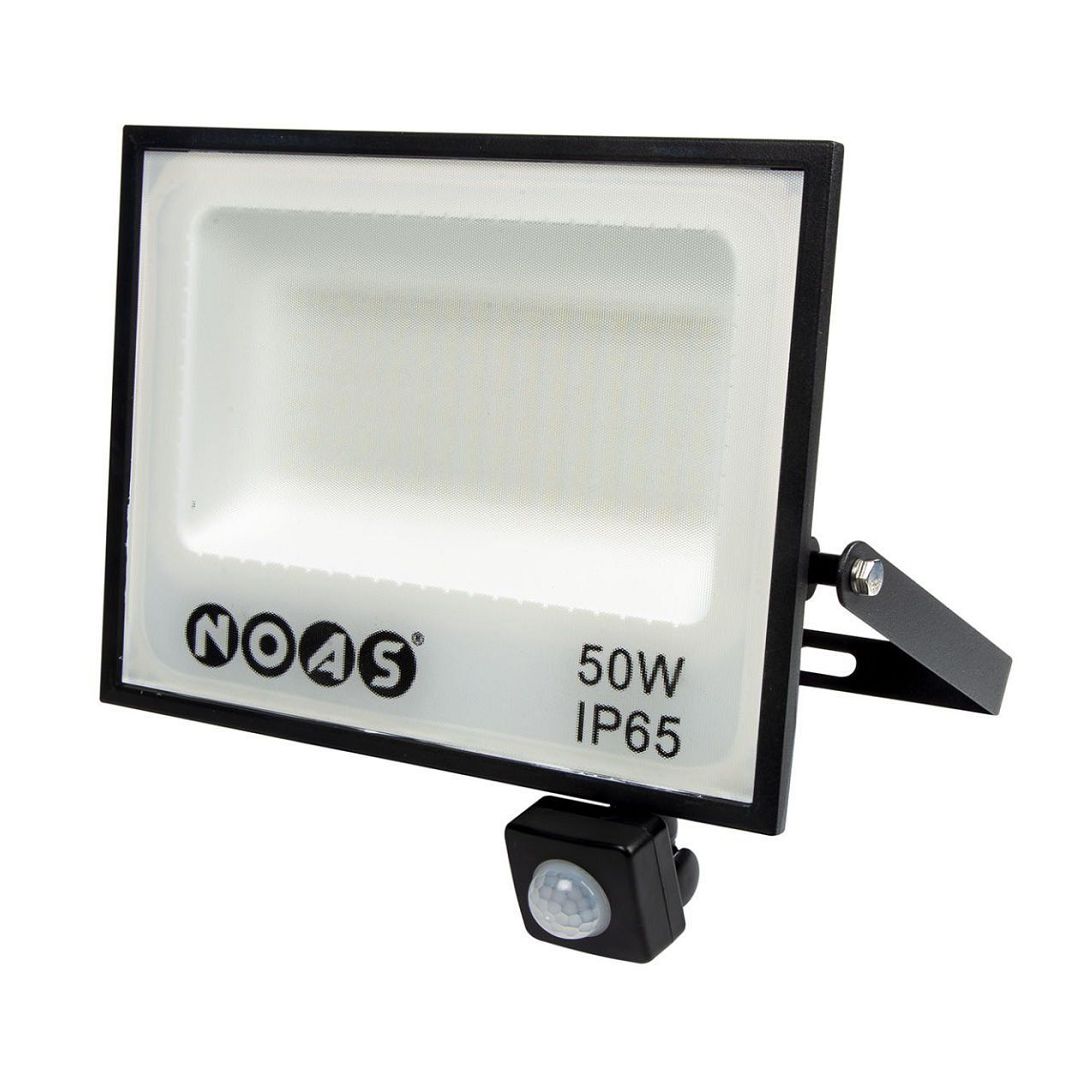 NOAS YL70-0050-S 50 Watt Sensörlü LED Projektör - Beyaz Işık (6500K)