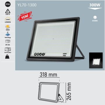 NOAS YL70-1300 300 Watt LED Projektör - Beyaz Işık (6500K)