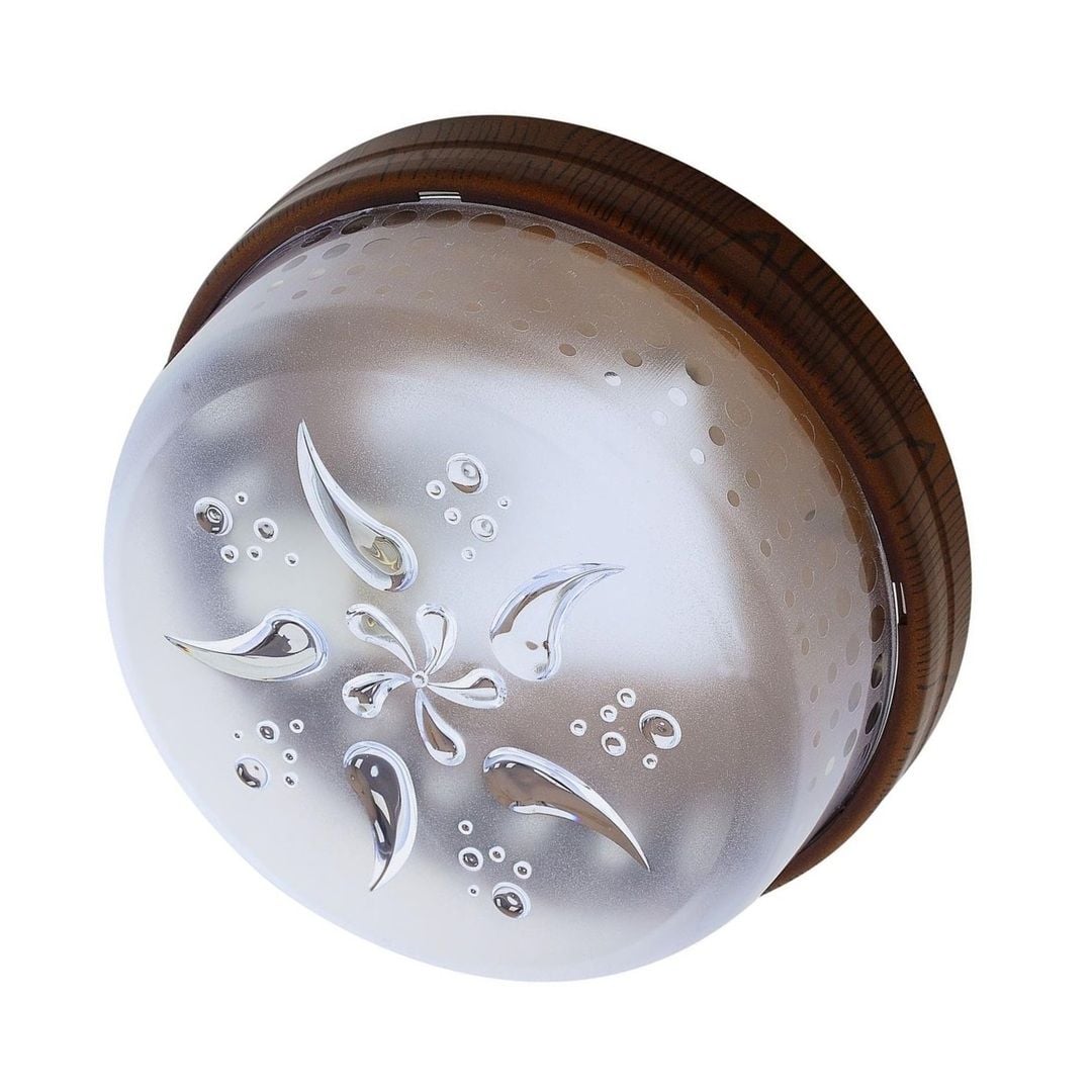 HOROZ 400-231-100 RÜZGAR GÜLÜ Opal Camlı Ceviz Glop Armatür (E27 Duylu)