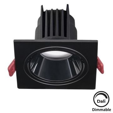 MOLLED MOL4151M Dali Dimli 12 Watt Siyah Sıva Altı Kare LED Spot (SAMSUNG/OSRAM/PHILIPS LED & EAGLERISE/PHILIPS/LIFUD Driver)