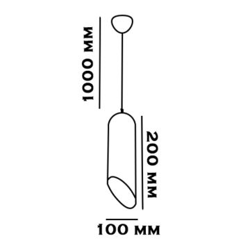 10x20 cm Kesik Uçlu Beyaz Boru Sarkıt Avize