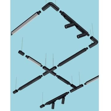 GOYA GY 8060-178 Siyah/Beyaz Kasa 86 Watt 180 cm Hareketli Gövdeli Eklenebilir Silindirik Lineer Sarkıt Armatür